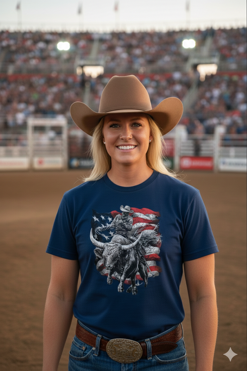RODEO AMERICAN FLAG DESIGN