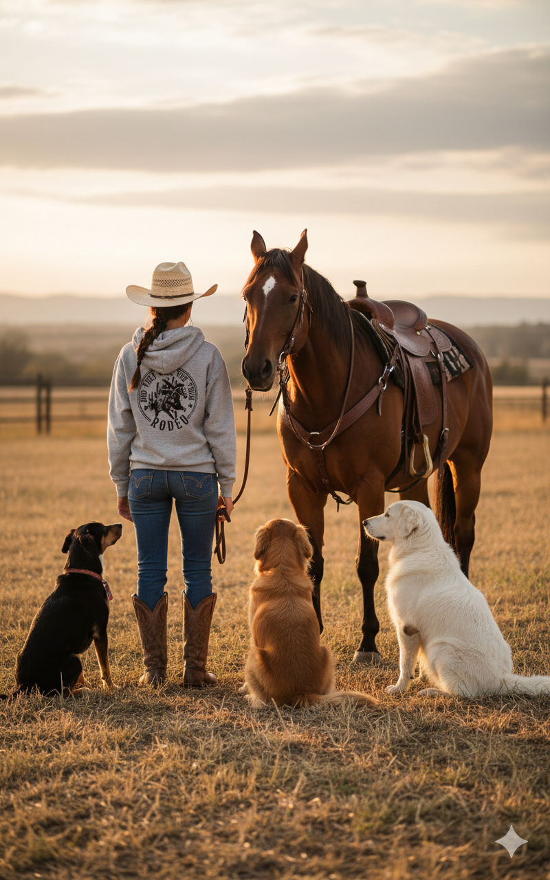 RODEO HORSE DESIGN HOODIE
