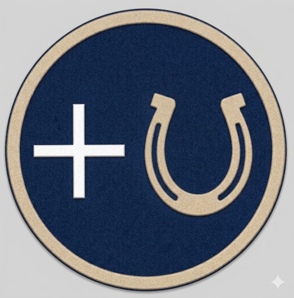 Embroidery '+ horseshoe' logo caps