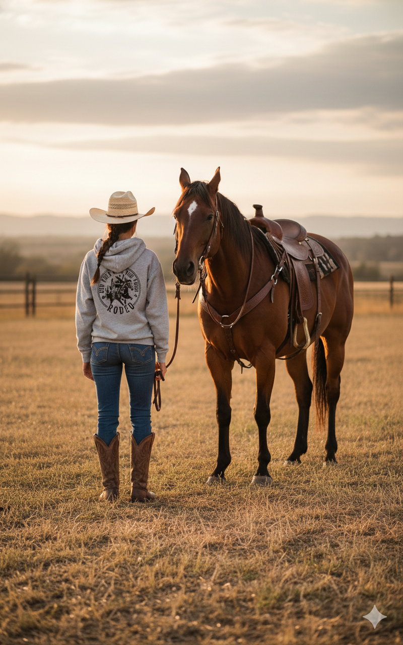 Western style hoodie 