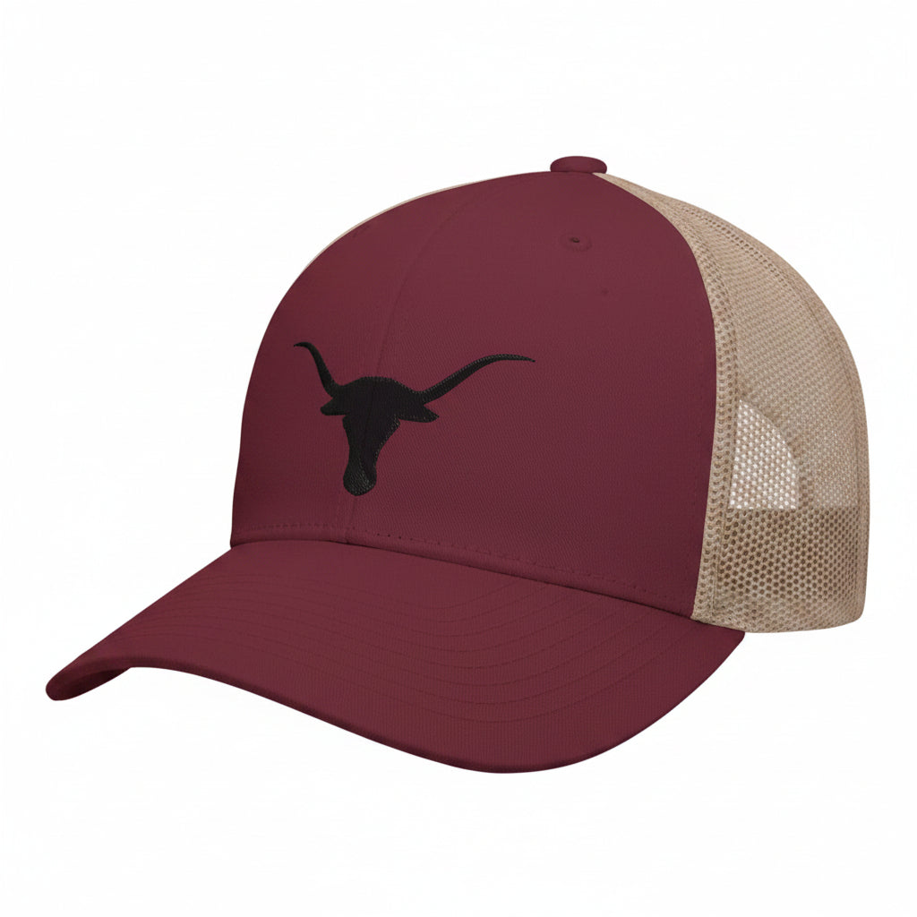long horne western country red caramel cap