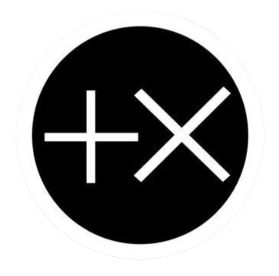 Positive Times (+X) Sticker for hats 2"x 2"- Classic Western Cowboy Brand